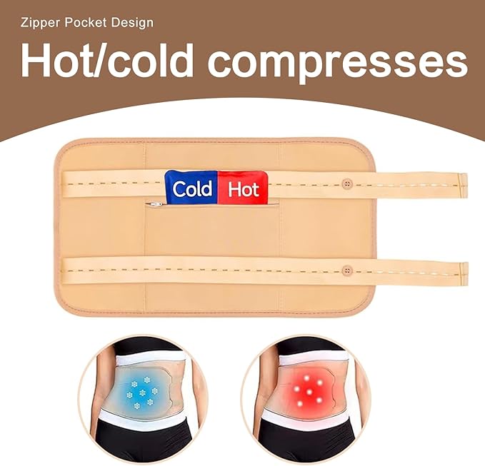 4 Pcs Castor Oil Pack Wrap Organic Cotton for Liver Detox, Stomach, Belly, Neck, Breast & Entire Body, Reusable Pads Kit for Hot/Cold Compress with Adjustable Elastic Strap, Waterproof & Anti Oil Leak