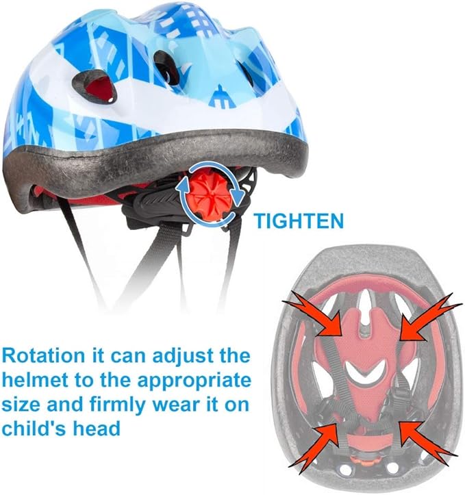 Kid Bicycle Helmets, LX LERMX Kids Bike Helmet Ages 3-5/5-14 Adjustable from Toddler to Youth Size, Durable Kids Bike Helmet with Fun Designs for Boys and Girls