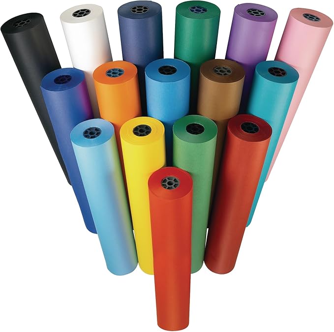 Colorations DSRE Dual Surface Paper Roll, Scarlet Red,, 36" x 1000' (1 Roll)