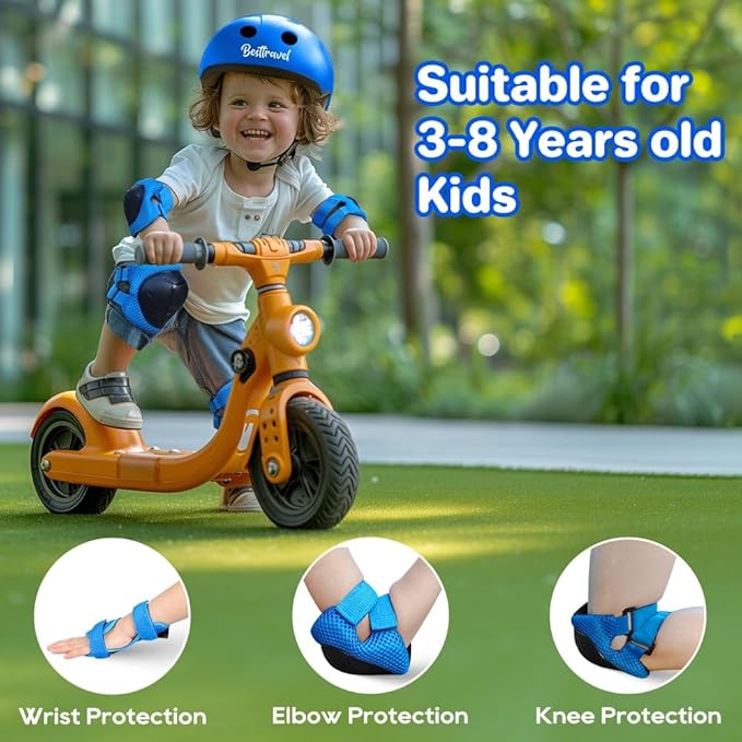 Kids Helmet, Toddler Adjustable Kids Ages 3-8 Years Old Boys Girls Multi-Sports Safety
