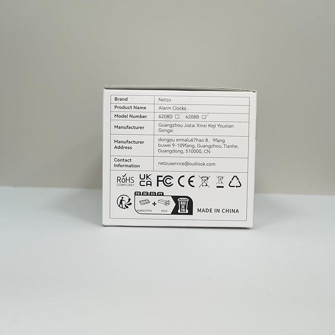 Netzu Digital Alarm Clocks for Bedrooms, Loud Alarm Clock with Dual Alarms, Bold Digits, 5 Dimmers, 4 Volumes, Snooze, Bedside Clock for Deep Sleepers Kids Teens Seniors, Plug in Clock, Easy to Set