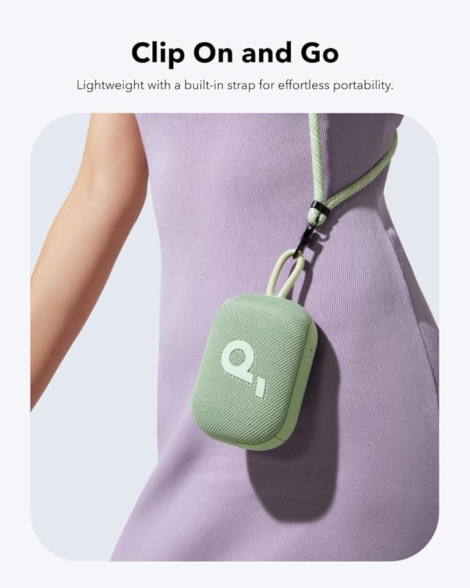 soundcore Select 4 Go Bluetooth Shower Speaker by Anker, IP67 Waterproof/Dustproof, Portable Wireless Speaker, 20H Playtime, Floatable, Powerful Sound, Electronics for Outdoor/Home/Office/Travel-Green