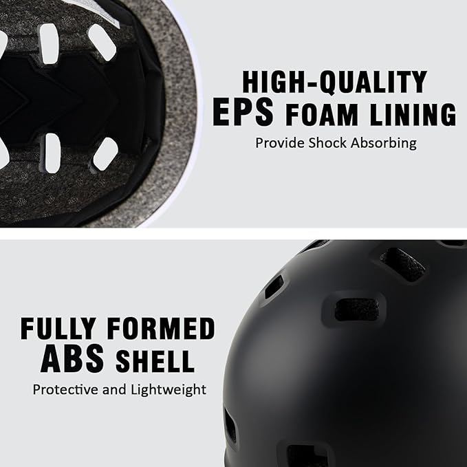 Youth Kids Bike Helmet, Skateboard Bicycle Helmet for Age 5-8-10-12-14 Teen Boys Girls Adjustable and Multi-Sport for Scooter Roller/Inline Skate