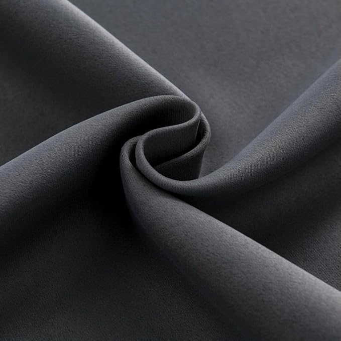 Joydeco Custom Blackout Curtains for Bedroom, 1 Panel Room Darkening Curtains & Drapes for Living Room Window Rod Pocket Back Tab (Custom Size,Dark Grey)