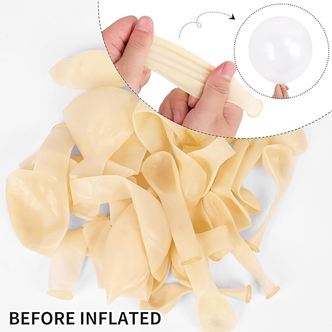 RUBFAC 129pcs Clear Balloons Different Sizes 18 12 10 5 Inches for Garland Arch, Transparent Balloon for Birthday Baby Shower Wedding Party Decoration