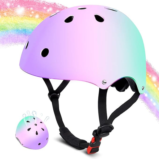 Kids Helmet for 2-3-5-8-14 Ages Girls and Boys, Ventilation and Impact Resistance Toddler Helmet for Multi-Sport Bicycle Scooter Inline Roller Skate and Skateboarding