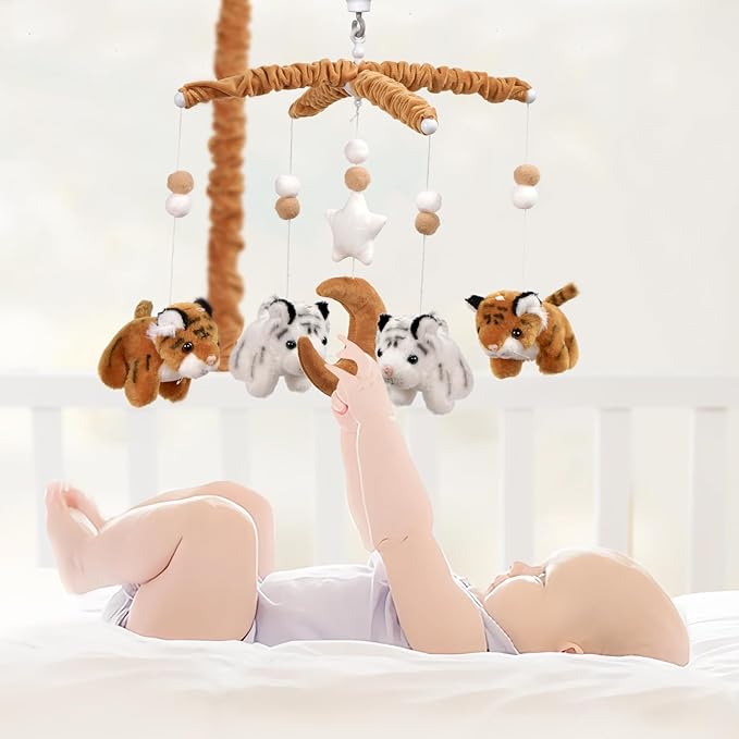Baby Crib Mobile- Tiger Crib Mobile for Boys Girls Essential Gift for Infant Bedroom Hanging Decor
