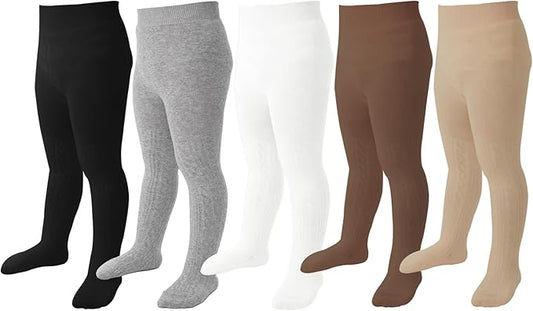 Mini angel Baby Tights Toddler Girl Tights Seamless Cable Knit Leggings Soft Cotton Stockings Pantyhose 3/4/5 Pack