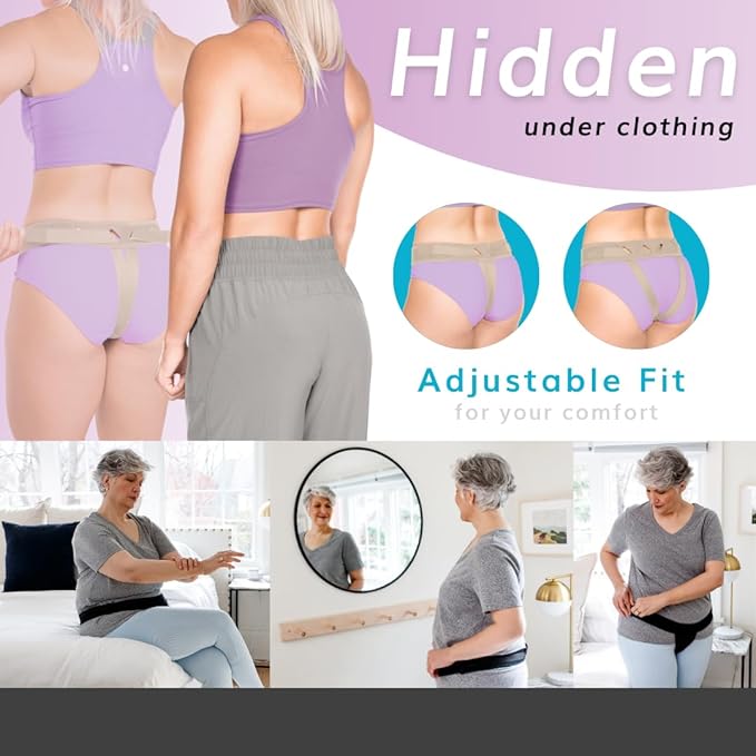 BraceAbility Pelvic Pro Prolapse Belt - Patented, Original Uterus Support Brace for Women Treating Dropped Bladder, Uterine Prolapse, Vulvar Varicosities, Postpartum, Symphysis Pubis Dysfunction (XL)