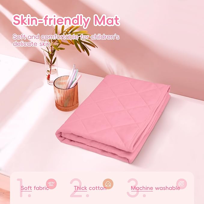 Large Kids Tent Playhouse Basic Mat with Star Lights, Flags and Tote Bags, Play Tent Indoor & Outdoor, Washable Teepee Tent for Boys & Girls, Kids Play House for Toddler（Pink）