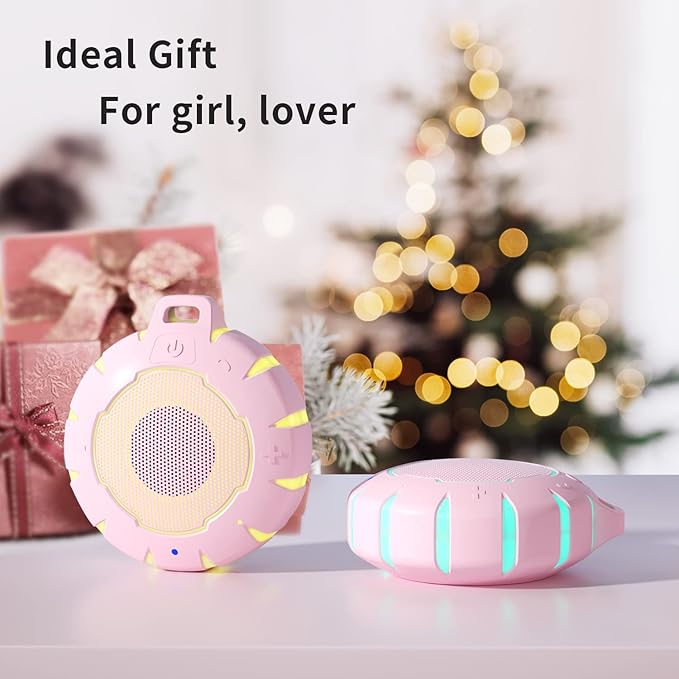 HEYSONG Waterproof Shower Bluetooth Speaker, Durable & Portable with Clear Sound, Ideal for Shower, Pool, Beach & Kayaking – Great Gift for Girls, Women