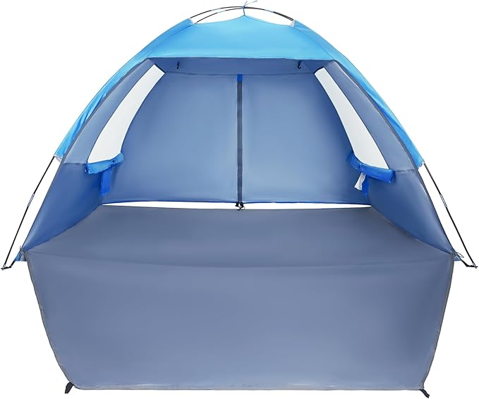 CAMEL CROWN Beach Tent UPF 50+ Sun Shelter for 2/3/5/6 Person, Lightweight Portable Sun Shade with Sand Anchor, Family Beach Day & Outdoor Adventures