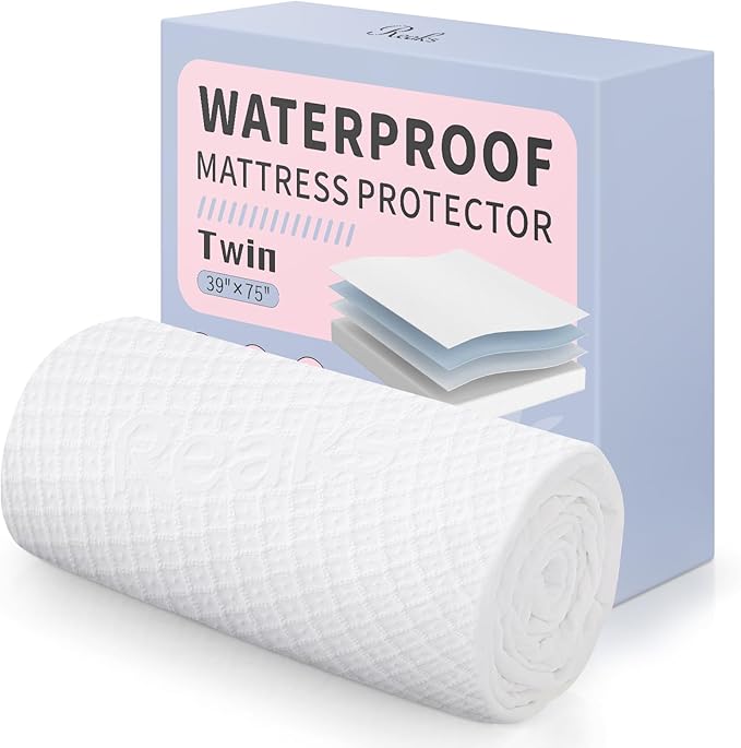 Twin Size Bed Waterproof Mattress Protector Fitted Mattress Pad Cover with Deep Pocket Up to 15''