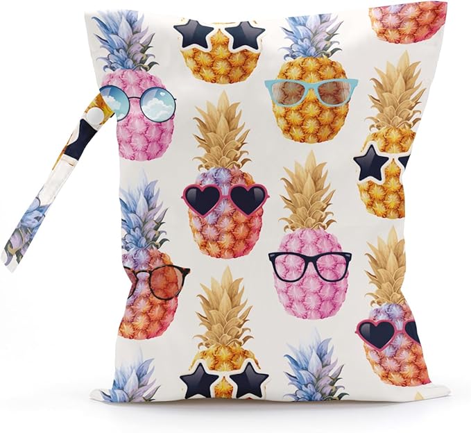 Wet Bag, Wet Dry Bag, Wet Bag for Swimsuit, Travel, Beach, Pool, Diapers, Dirty Yoga Gym Clothes, Makeup Bag, Waterproof Tropical Palm Leaves Decor Jungle Palm Leaf Favors