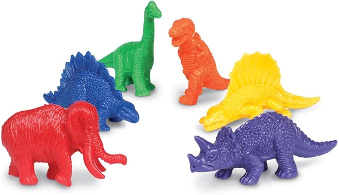 Learning Resources Mini-Dino Counters - 108 Pieces, Ages 3+ Toddler Learning Toys, Dinosaurs for Toddlers, Dinosaurs Action Figure Toys, Kids' Play Dinosaur and Prehistoric Creature Figures