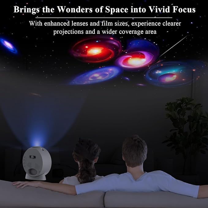 Upgraded 13 in 1 Star Projector, Planetarium Galaxy Projector for Bedroom with Bluetooth Speaker & White Noise, Timer & Remote, Multicolor Night Light for Kids Room Décor, Adults