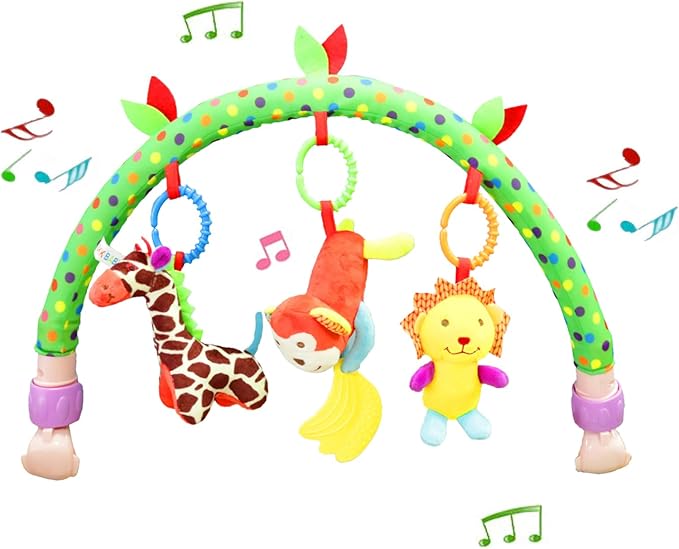 Pau1Hami1ton Baby Stroller Arch Toys, Car Seat Toys,Baby Gifts.S-19(Monkey)