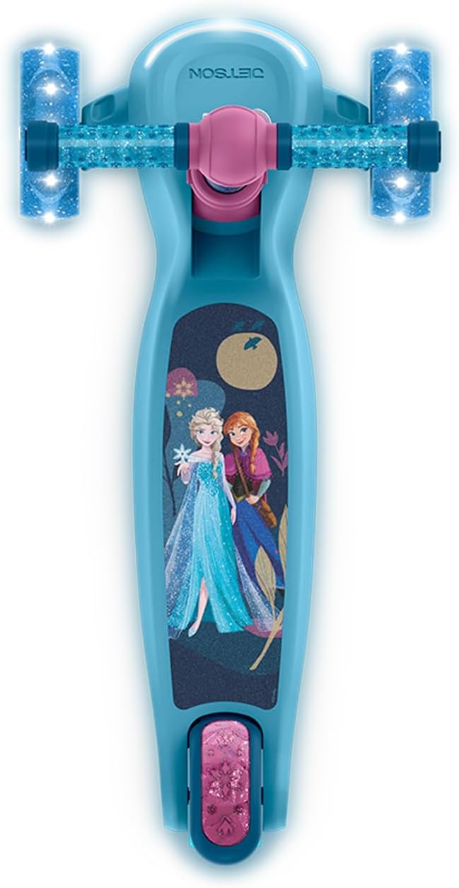 Jetson Character Kids Kick Scooter, LED Lights on Stem & Light-Up Wheels, Lightweight Frame, Height-Adjustable Handlebar, Lean-to-Steer System, Easy-Fold Mechanism