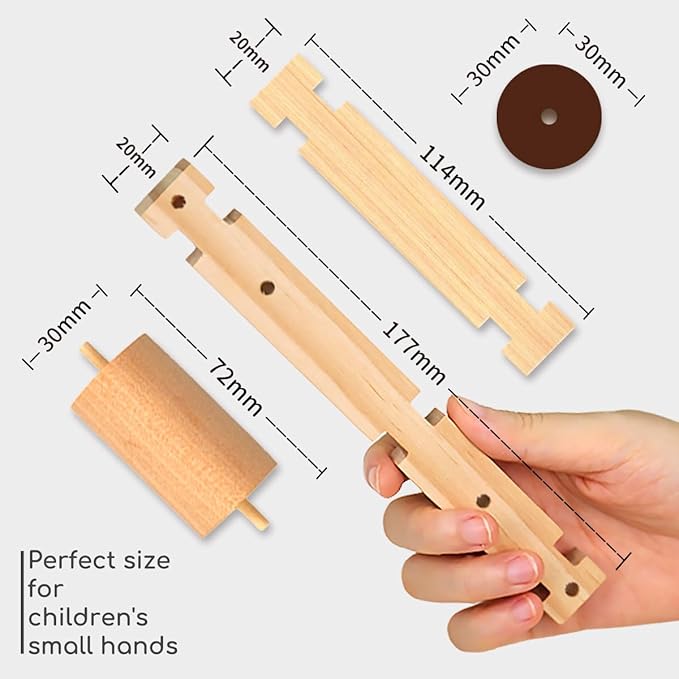 Jovi-mindly＆Notchies Wooden Blocks Train Set 101 PCS Create 40+ Shapes,Toys Educational Wooden Building Blocks Puzzles for Kids Ages 5-8 Boys and Girls,Truck/Excavator,FSC Certified,Graduate Gifts