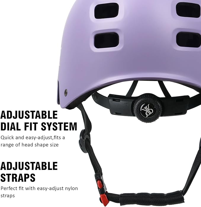 Youth Kids Bike Helmet, Skateboard Bicycle Helmet for Age 5-8-10-12-14 Teen Boys Girls Adjustable and Multi-Sport for Scooter Roller/Inline Skate