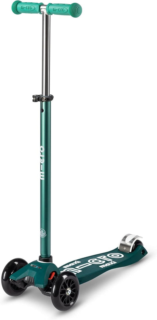 Micro Kickboard - Maxi Deluxe Eco 3-Wheeled, Lean-to-Steer, Swiss-Designed Micro Scooter Made with Recycled and Sustainable Materials for Elementary Kids, Ages 5-12