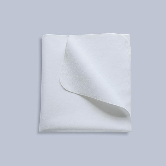 Waterproof Crib Pad, Mattress Protector - Reusable Incontinence Flannel Crib Protector, 27" x 50", for Baby, Toddler, Elderly, Pets - White