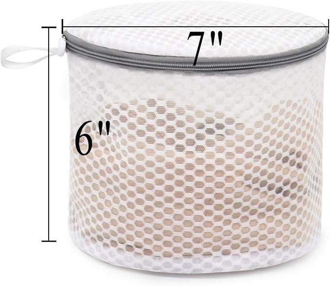 Muchfun 3Pcs Durable Honeycomb Mesh Laundry Bags for Delicates, Lingerie Wash Bag 7 x 7 x 6 Inches
