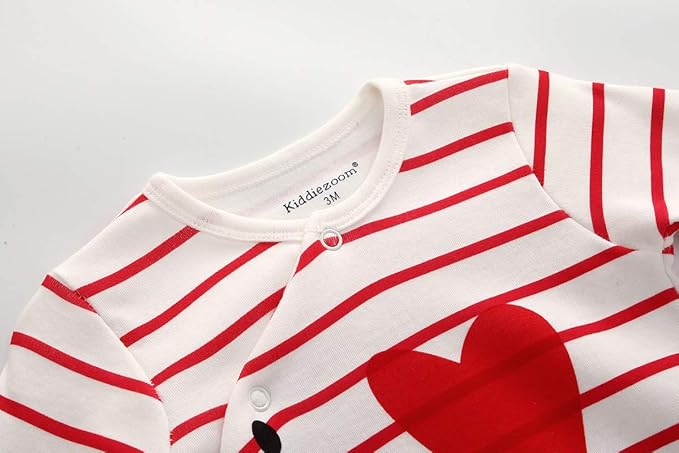 Kiddiezoom Baby and Toddler Boys'Snug Fit Footed One-Piece Romper Jumpsuit Cotton Cotton Footed Outfit