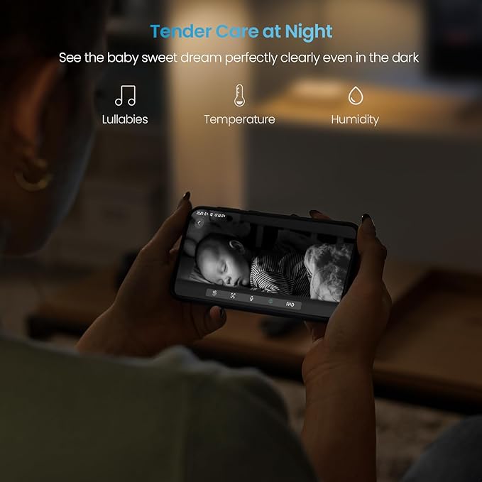 ieGeek Baby Monitor with 2 Cameras, Split-Screen Video Baby Monitor with Audio and 1080P Camera 4.3" Screen - Night Vision, Two-Way Talk, Cry & Motion Detection, Pan-Tilt-Zoom via Screen and Free APP