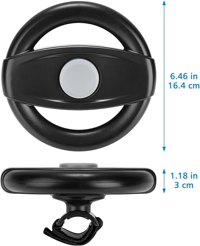 Accmor Stroller Steering Wheel Toy, Pretend Driving Simulated Steering Wheel for Baby Stroller Shopping Carts, Universal Detachable Funny Stroller Shopping Carts Toy Attachment Accessories