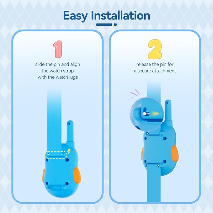 Retevis RT30W Walkie Talkies for Kids Rechargeable, Owl Toys for Kids Birthday Gifts, Toy Walkie Talkie Watch with LED Eyes, for Boys Girls Outdoor Camping Hiking Family Games (1 Pair)