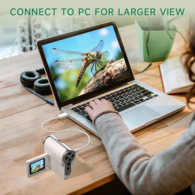 Microscope for Kids, [3-in-1] 1000X Handheld Mini Scope with 2" LCD Screen, Portable Miniscope for Kids 8-12 Halloween Christmas Birthday Edu Gifts, 32GB TF Card Included