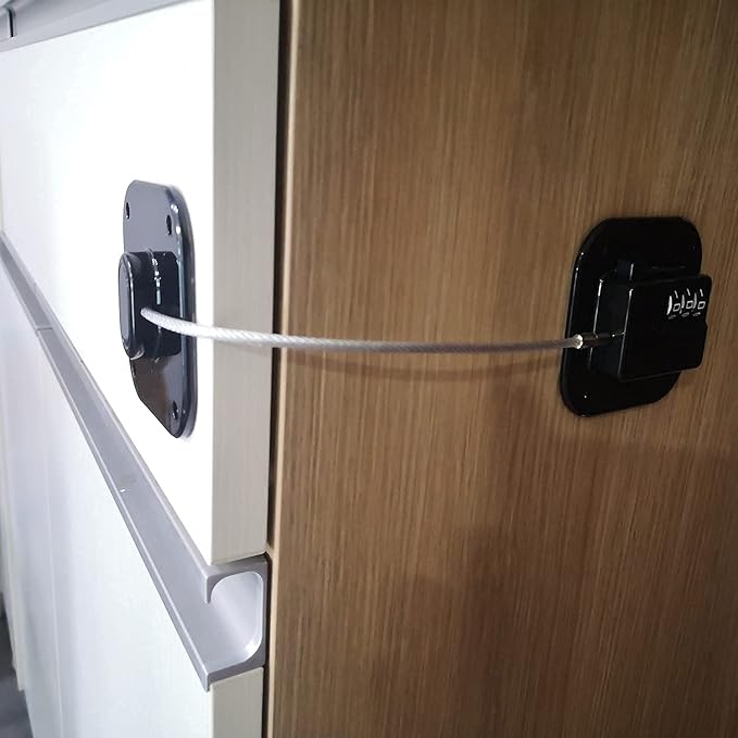 YEYA Upgraded Refrigerator Door Lock with Combination for Adults, Lock for Fridge, Freezer, File Cabinets, Desk Drawers, Locker, Child Safety Latch, Easy Install No Drlling 2 Pack