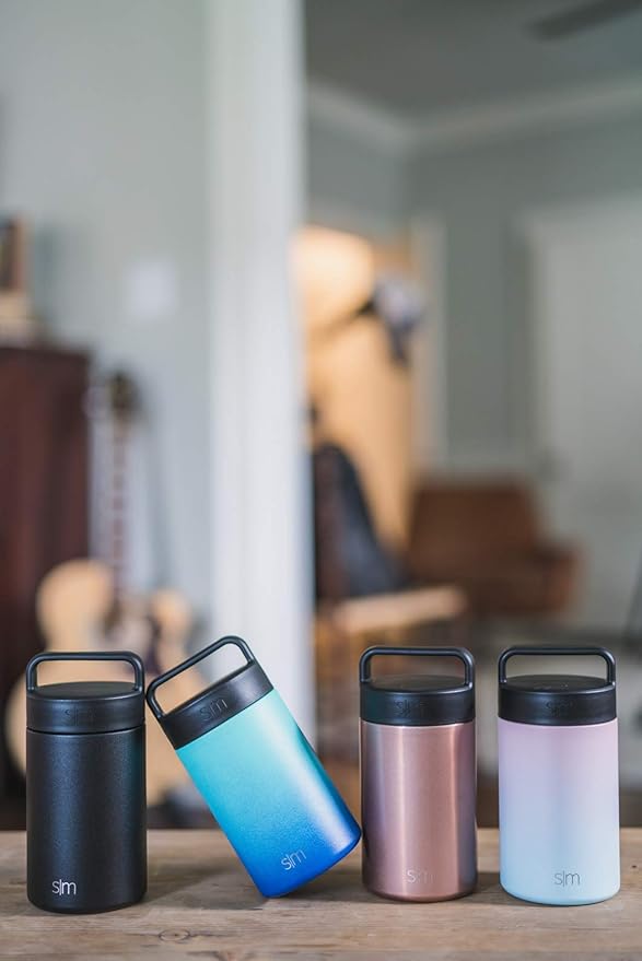 Simple Modern Food Jar for Hot Food | Reusable Stainless Steel Vacuum Insulated Leak Proof Lunch Storage for Smoothie Bowl, Soup, Oatmeal | Provision Collection | 12oz | Midnight Black