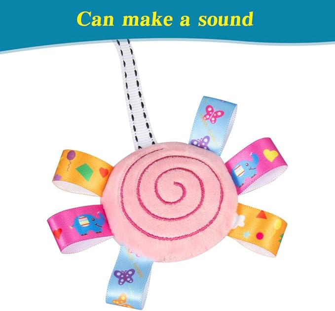 Travel Arch Bassinet Mobile Toys for Infant & Toddlers,Clip on Stroller Toy Crib Accessory & Pram Activity Bar Toy for Indoor and Outdoor (Elephant)