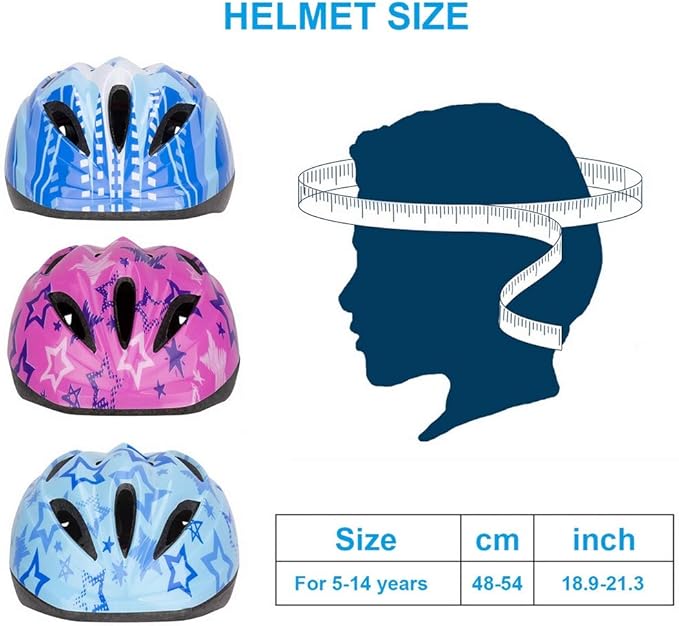 Kid Bicycle Helmets, LX LERMX Kids Bike Helmet Ages 3-5/5-14 Adjustable from Toddler to Youth Size, Durable Kids Bike Helmet with Fun Designs for Boys and Girls