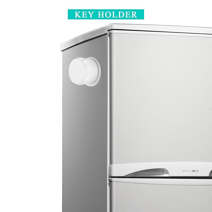 Vmaisi Adhesive Magnetic Cabinet Locks for Babies (8 Locks and 2 Keys)