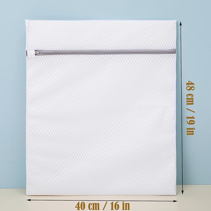 PrettyCare 3 Large (16x19inch) Mesh Laundry Bags for Delicates, Durable Honeycomb Wash Bags with Premium Zippers - Laundry Essentials Mesh Bags for Lingerie, Bras, Socks, Sweater, Travel & Organizing