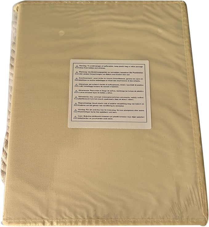 Yawinhe Foldable Storage Basket 3-Pack, Large Fabric Bins with Rope Handle, Used for Organizing Shelves, Closets, Clothes, 12.99''Lx9.05''Wx7.87''H, White/Grey