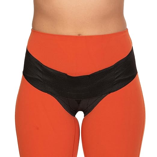 Women's Pelvic Support Belt ― Uterus Girdle for Prolapsed Bladder | Postpartum Recovery | Pain Relief | Low Waist - BLACK - XXL