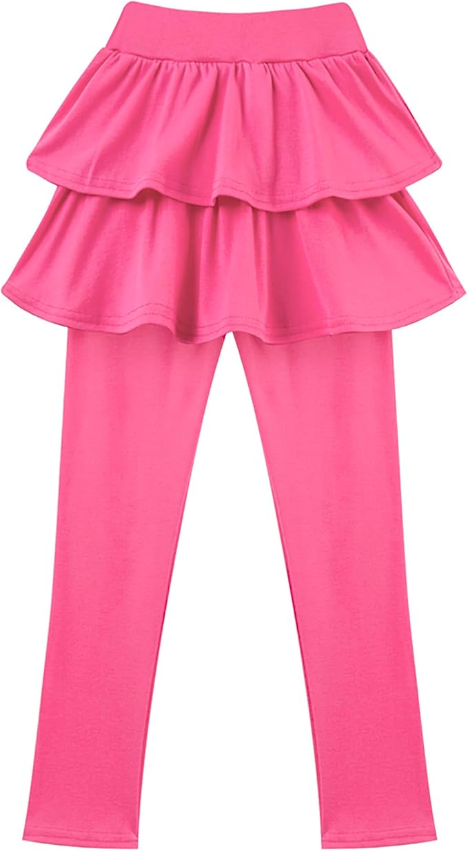 Girls School Uniform Pants Leggings with Skirts Stretch Warm Jegging 4-12 Years