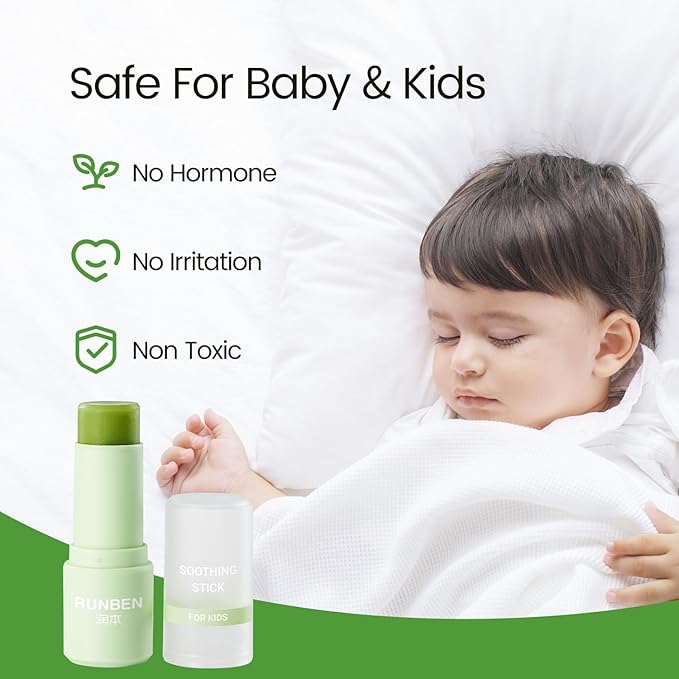 RUNBEN Mosquito Bite Itch Relief Stick, Anti Itch Cream for Mosquito Bite, Safe Itch Relief for Baby & Kids, Summer Essentials, Plant-Based, Travel-Pocket Size, 0.24 oz