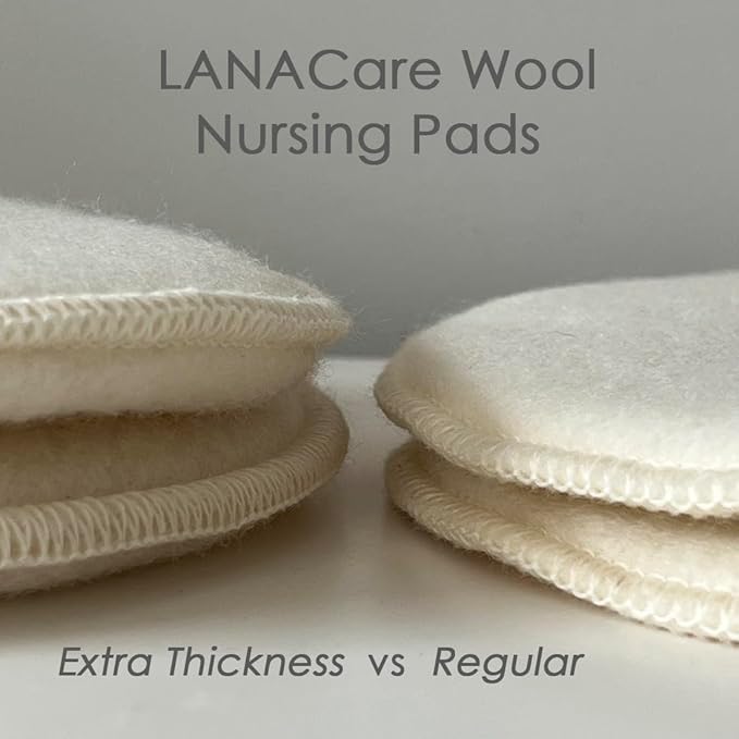 Soothingly Soft Merino Wool Nursing Pads, Style Softline, Extra Thickness, 5 in. Diameter