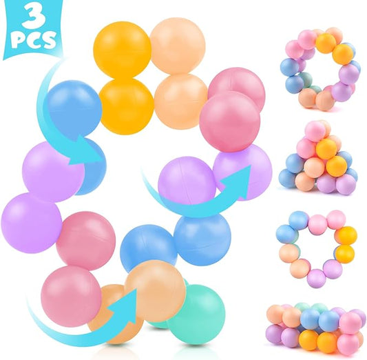 3PCS Sensory Fidget Toys for Adults Toddlers Kids,Autism Sensory Toys for Autistic Children , Calm Down Corner Classroom Toys, Stocking Stuffers Present for Kids Boys Girls 3+ Year Old Age(B)