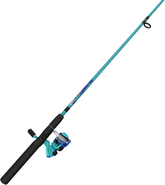 Zebco Splash Junior Spinning Reel and Fishing Rod Combo, 4-Foot 2-Piece Fishing Pole, Size 10 Reel, Changeable Right- or Left-Hand Retrieve, Pre-Spooled with 6-Pound Zebco Line