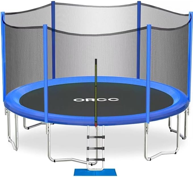 ORCC 1200LBS Weight Capacity Trampoline 16 15 14 12 10 8FT Outdoor Yard Trampolines for Kids Adults Outdoor Yard Trampolines for Kids Adults