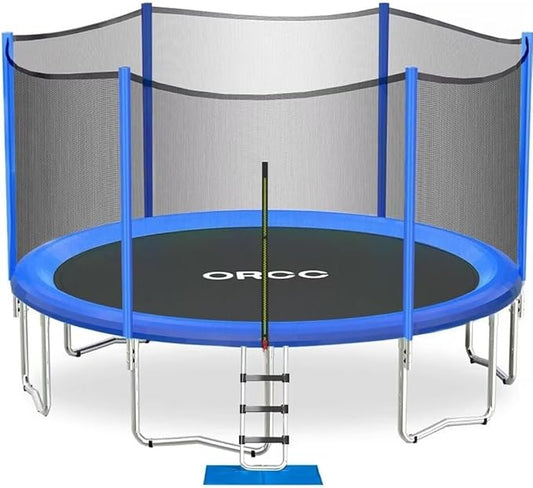 ORCC 1200LBS Weight Capacity Trampoline 16 15 14 12 10 8FT Outdoor Yard Trampolines for Kids Adults Outdoor Yard Trampolines for Kids Adults