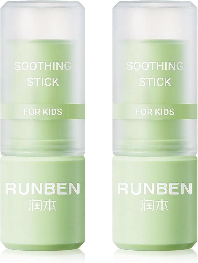 RUNBEN 2Pcs Mosquito Bite Itch Relief Stick, Anti Itch Cream Stick from Bug Bite, Itch Relief for Baby Kids, Summer Camping Essentials, Plant-Based, Travel-Pocket Size