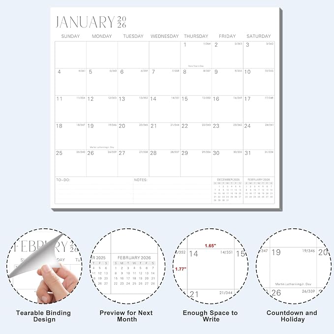 2025-2027 Magnetic Fridge Calendar 21 Monthly Magnetic Calendar for Refrigerator Planner Runs from October 2025 Until June 2027 Easy Organizing Markers Tearable (Simplicity)