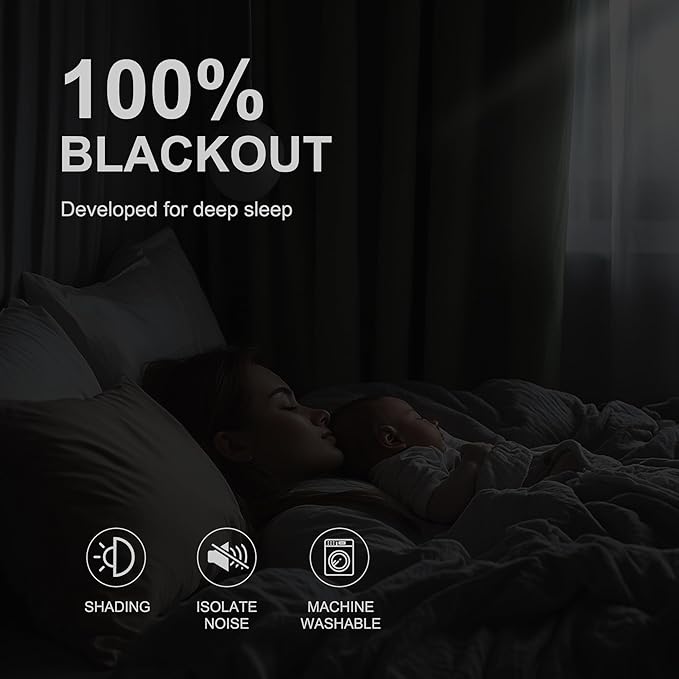 NICETOWN 100% Blackout Curtains for Living Room, Thermal Insulated Plylux Full Blackout Window Covering 63 inch 2 Panels, Grommet Curtains for Bedroom, 52" Wide per Panel, Olive Green